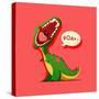 Vector Illustration of Dinosaur is Roaring-maxicam-Stretched Canvas