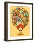 Vector Illustration of Dream and Thought of Indian Man-stockshoppe-Framed Art Print