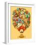 Vector Illustration of Dream and Thought of Indian Man-stockshoppe-Framed Art Print