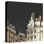Vector Illustration of Facades in Paris in a Stormy Weather-isaxar-Stretched Canvas