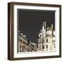 Vector Illustration of Facades in Paris in a Stormy Weather-isaxar-Framed Art Print