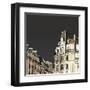 Vector Illustration of Facades in Paris in a Stormy Weather-isaxar-Framed Art Print