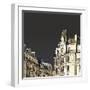 Vector Illustration of Facades in Paris in a Stormy Weather-isaxar-Framed Art Print