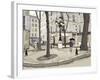 Vector Illustration of Furstemberg Square in Paris-isaxar-Framed Art Print