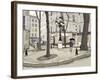 Vector Illustration of Furstemberg Square in Paris-isaxar-Framed Art Print