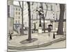 Vector Illustration of Furstemberg Square in Paris-isaxar-Mounted Art Print