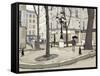 Vector Illustration of Furstemberg Square in Paris-isaxar-Framed Stretched Canvas