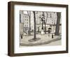 Vector Illustration of Furstemberg Square in Paris-isaxar-Framed Art Print