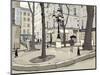 Vector Illustration of Furstemberg Square in Paris-isaxar-Mounted Art Print