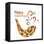 Vector Illustration of Happy Yom Kippur Background-InkyWater-Framed Stretched Canvas