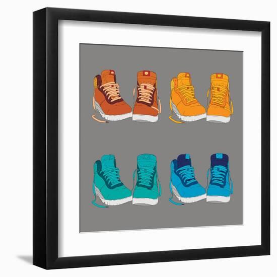 Vector Illustration of Shoes-Yuriy Borisov-Framed Art Print