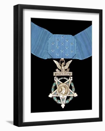 Vector Illustration of the Medal of Honor-Stocktrek Images-Framed Photographic Print