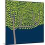 Vector Illustration with Abstract Tree-vareennik-Mounted Art Print