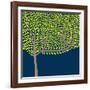 Vector Illustration with Abstract Tree-vareennik-Framed Art Print