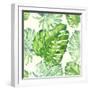 Vector Illustration with Tropical Leaves-Monash-Framed Art Print