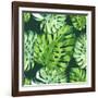 Vector Illustration with Tropical Leaves-Monash-Framed Art Print