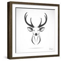 Vector Image of an Deer Head-yod67-Framed Art Print