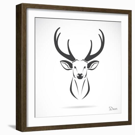 Vector Image of an Deer Head-yod67-Framed Art Print