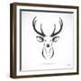 Vector Image of an Deer Head-yod67-Framed Art Print