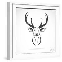 Vector Image of an Deer Head-yod67-Framed Art Print