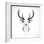 Vector Image of an Deer Head-yod67-Framed Art Print