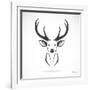 Vector Image of an Deer Head-yod67-Framed Art Print