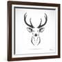 Vector Image of an Deer Head-yod67-Framed Art Print