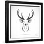 Vector Image of an Deer Head-yod67-Framed Art Print