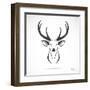 Vector Image of an Deer Head-yod67-Framed Art Print