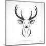 Vector Image of an Deer Head-yod67-Mounted Art Print