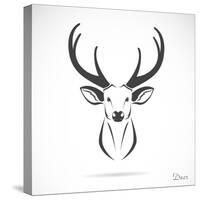 Vector Image of an Deer Head-yod67-Stretched Canvas