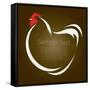 Vector Image of an Hen-yod67-Framed Stretched Canvas