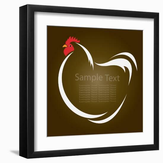 Vector Image of an Hen-yod67-Framed Art Print