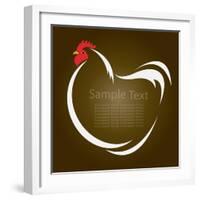 Vector Image of an Hen-yod67-Framed Art Print