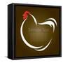 Vector Image of an Hen-yod67-Framed Stretched Canvas