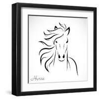 Vector Image of an Horse-yod67-Framed Art Print