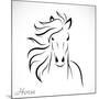 Vector Image of an Horse-yod67-Mounted Art Print