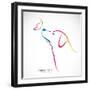 Vector Image of Dog and Butterfly-yod67-Framed Art Print