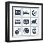 Vector Isolated Sleep Concept Icons Set: Pillow, Bed, Moon, Sheep, Owl, Zzz-GreyJ-Framed Art Print