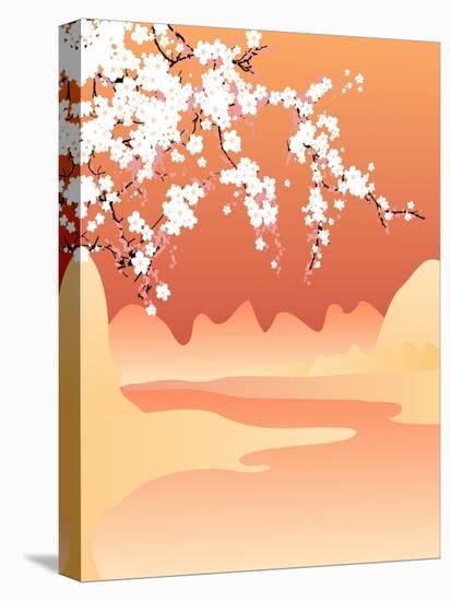 Vector Japan Background-BuketGvozdey-Stretched Canvas