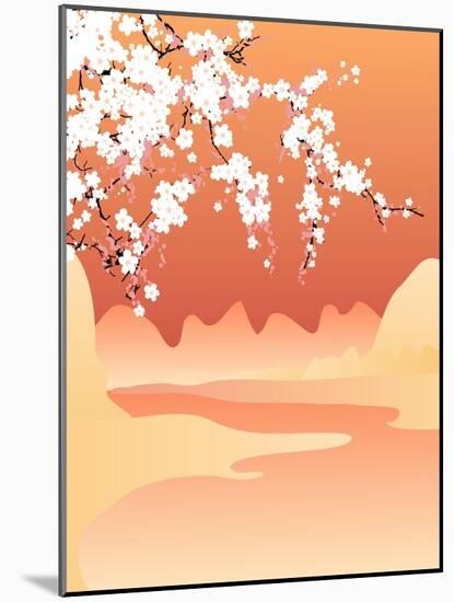 Vector Japan Background-BuketGvozdey-Mounted Art Print