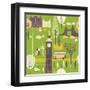 Vector London Symbols-Lavandaart-Framed Art Print