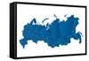 Vector Map of the Russian Federation-megastocker-Framed Stretched Canvas