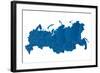 Vector Map of the Russian Federation-megastocker-Framed Art Print
