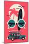 Vector Modern Flat Wall Art Poster Design on Hot Summer Vacation, Beach Recreation, Water Activitie-Mascha Tace-Mounted Art Print