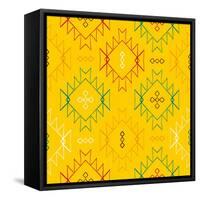 Vector Navajo Tribal Ornament-tukkki-Framed Stretched Canvas