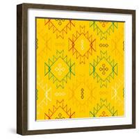 Vector Navajo Tribal Ornament-tukkki-Framed Art Print