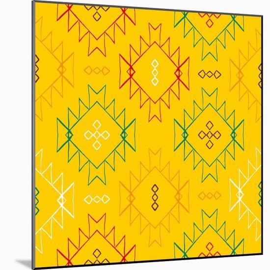 Vector Navajo Tribal Ornament-tukkki-Mounted Art Print