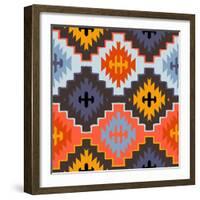 Vector Navajo Tribal Ornament-tukkki-Framed Art Print