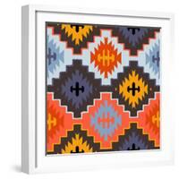 Vector Navajo Tribal Ornament-tukkki-Framed Art Print